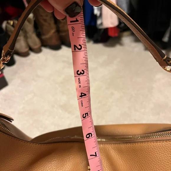 Tory Burch Pebbled Leather Hobo Tote - Picture 6 of 9